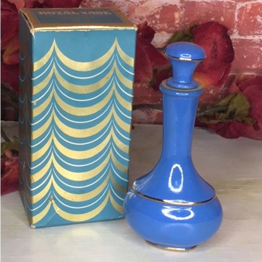 Vintage 70s Avon Blue Royal Vase Perfume Decanter